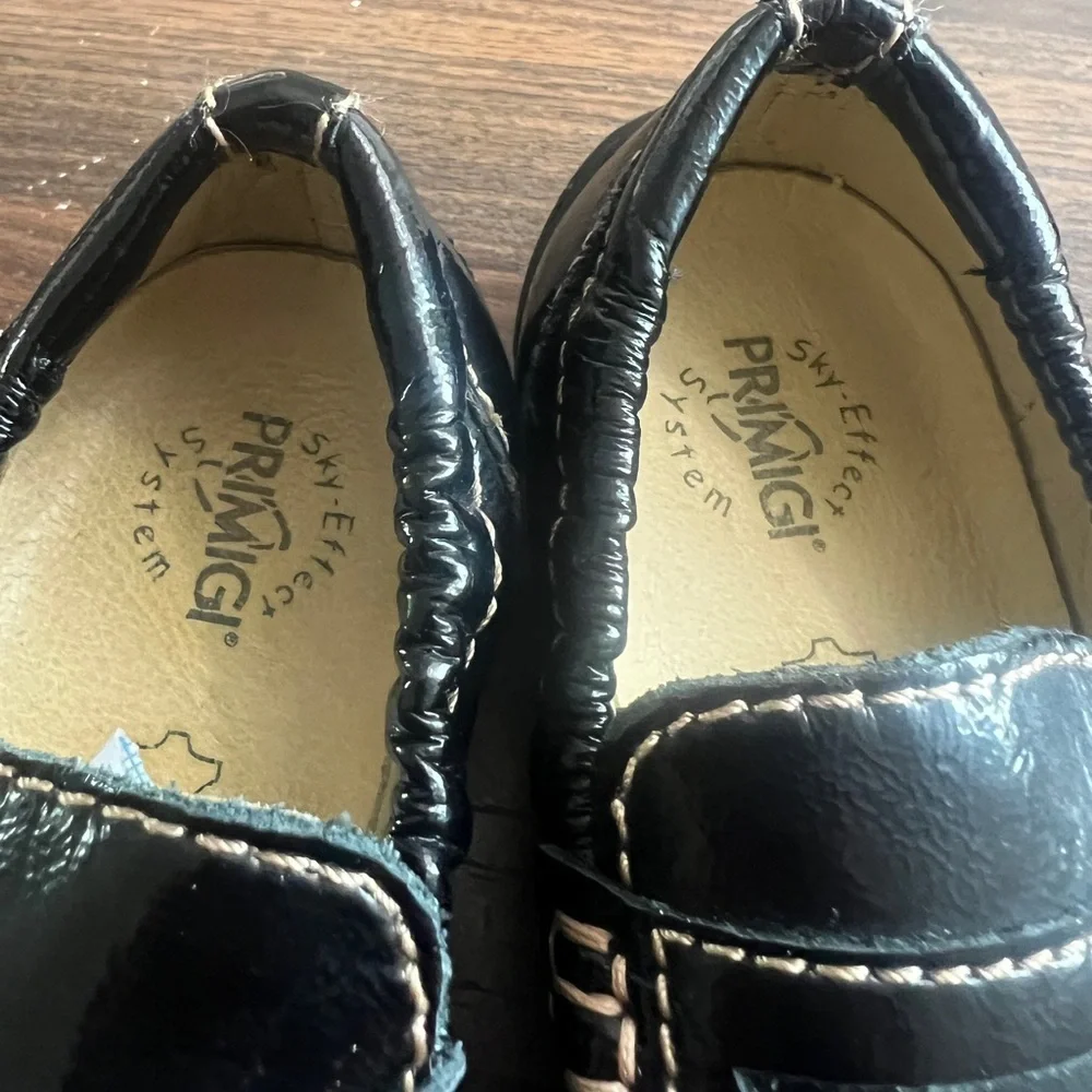 Primigi Boys Shiny Patton Leather ‎ Black Kids Moccasins Loafer Shoes